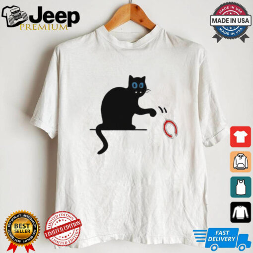 Carolina Panthers black cat push Chicago Bears logo shirt