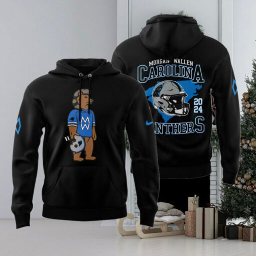 Carolina Panthers x Morgan Wallen 2024 Black Hoodie1