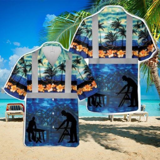 Carpenter Tropical Hawaiian Shirt Summer Holiday Gift