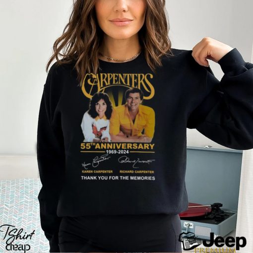 Carpenters 55th Anniversary 1969 2024 Thank You For The Memories T Shirt