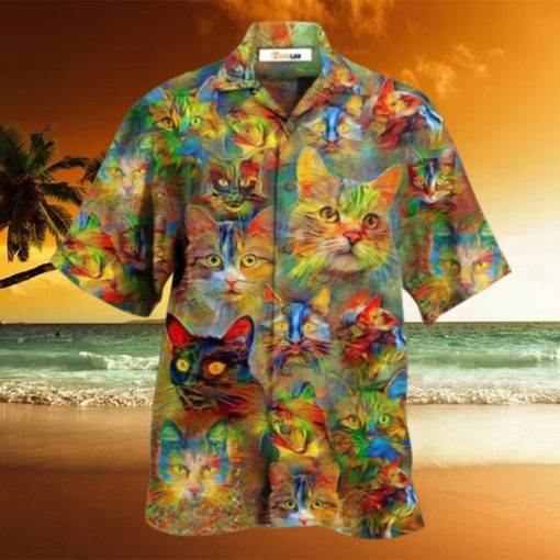 Cat Beautiful Colorful Hawaiian Shirt