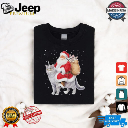 Cat Christmas Santa Cat Shirt