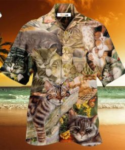 Cat Dreaming Sleeping Time Hawaiian Shirt