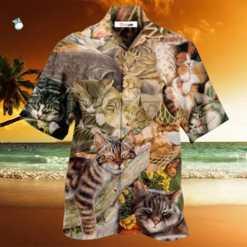 Cat Dreaming Sleeping Time Hawaiian Shirt