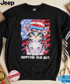 Cat Happy Fur Th Of July Independence America Flag Shirt