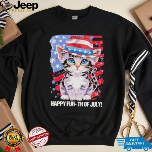 Cat Happy Fur Th Of July Independence America Flag Shirt