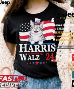 Cat Ladies For Harris Walz 2024 For President Kamala Cat T shirt