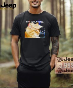 Cat Trump hair Larry Elder nine lives bitches shirt