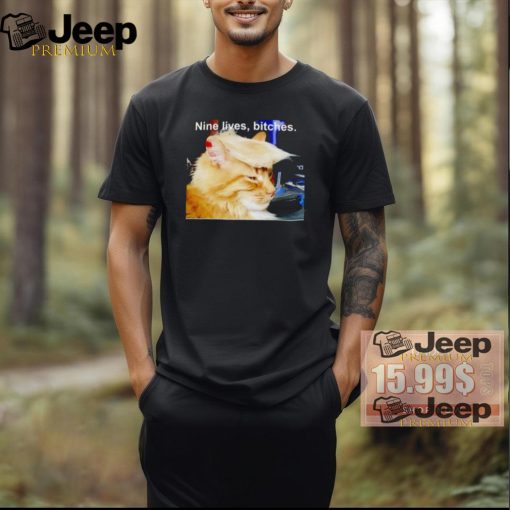 Cat Trump hair Larry Elder nine lives bitches shirt