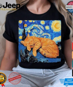 Cat Van Gogh Starry Night Shirt