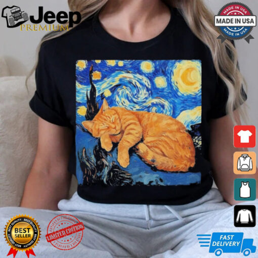 Cat Van Gogh Starry Night Shirt