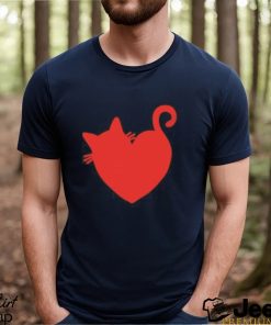 Cat heart design retro 2024 shirt