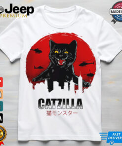 Catzilla Cat Japanese Art Shirt Funny Cat Design