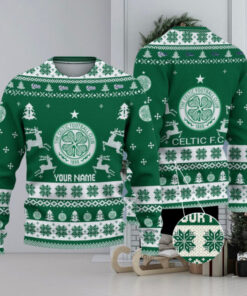 Celtic F.C SPFL Personalized Ugly Christmas Sweater