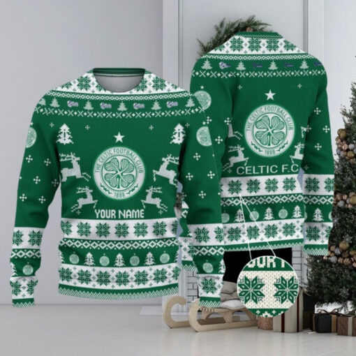 Celtic F.C SPFL Personalized Ugly Christmas Sweater