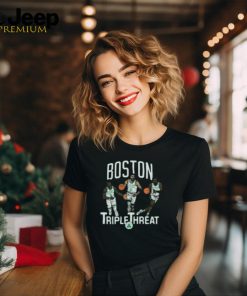 Celtics Triple Threat Holiday Tatum Brown Shirt