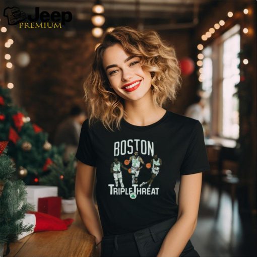 Celtics Triple Threat Holiday Tatum Brown Shirt