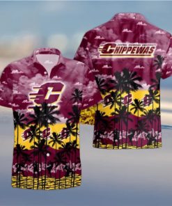 Central Michigan Chippewas Palms Tree Hawaiian Shirt