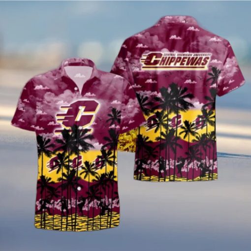 Central Michigan Chippewas Palms Tree Hawaiian Shirt