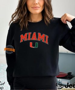 Champion Black Miami Hurricanes Arch Over Logo Shirt