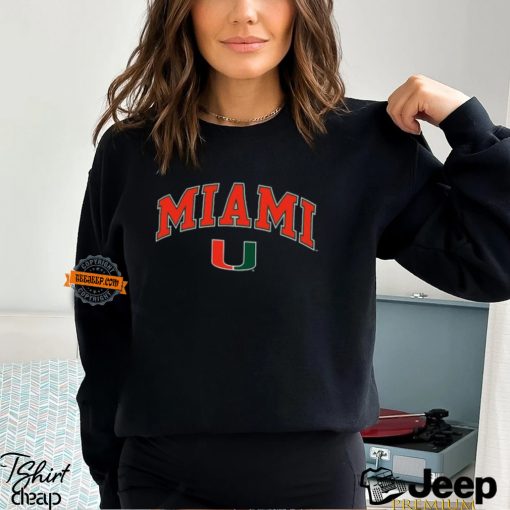 Champion Black Miami Hurricanes Arch Over Logo Shirt