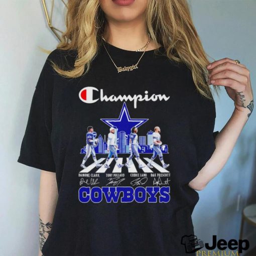 Champion Dallas Cowboys abbey road crossing signatures shirt