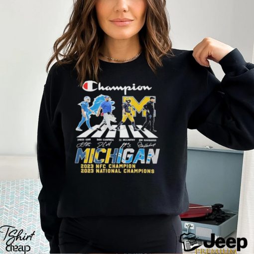 Champion Michigan Abbey Road 2023 NFC Champion Signature Shirt