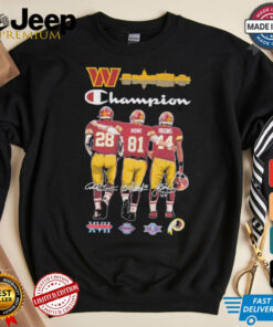 Champion Washington Commanders Legends Player 28,81, 44 Signatures Shirt