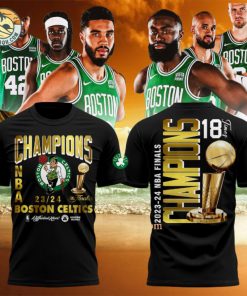 Champions NBA 2023 2024 Boston Celtics Different Here 18 Times 3D T Shirt