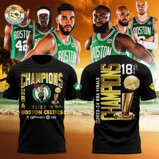 Champions NBA 2023 2024 Boston Celtics Different Here 18 Times 3D T Shirt