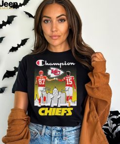 Champions Travis Kelce And Patrick Mahomes Kansas City Chiefs Super Bowl LVIII Signatures Shirt