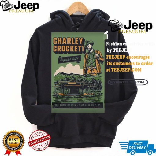 Charley Crockett Aug 6 2024 Red Butte Garden Amphitheatre In Salt Lake City UT Poster Shirt