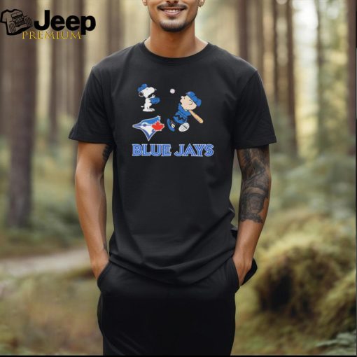 Charlie Brown And Snoopy Blue Jays Playing Baseball 2024 Shirt