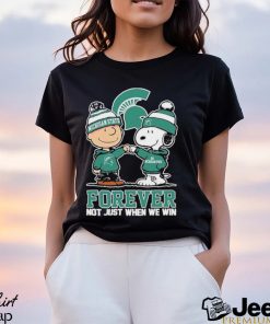 Charlie Brown And Snoopy Michigan State Spartans Forever Not Just When We Win Shirt