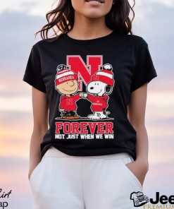 Charlie Brown And Snoopy Nebraska Cornhuskers Forever Not Just When We Win Shirt