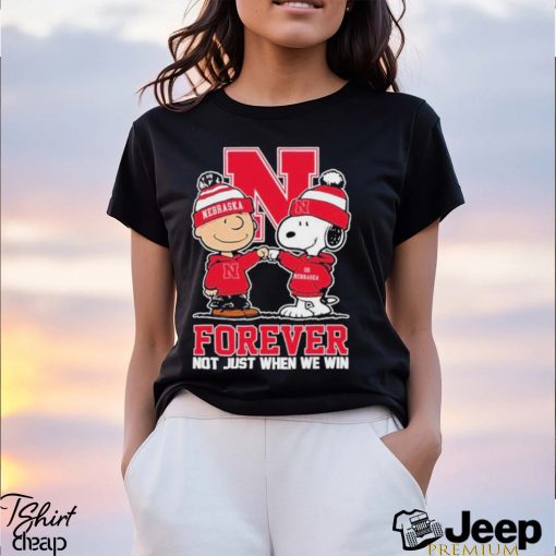 Charlie Brown And Snoopy Nebraska Cornhuskers Forever Not Just When We Win Shirt