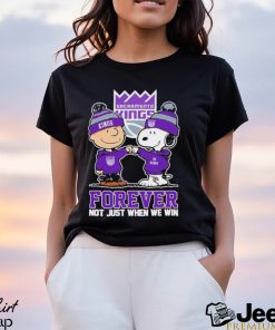 Charlie Brown And Snoopy Sacramento Kings Forever Not Just When We Win Shirt