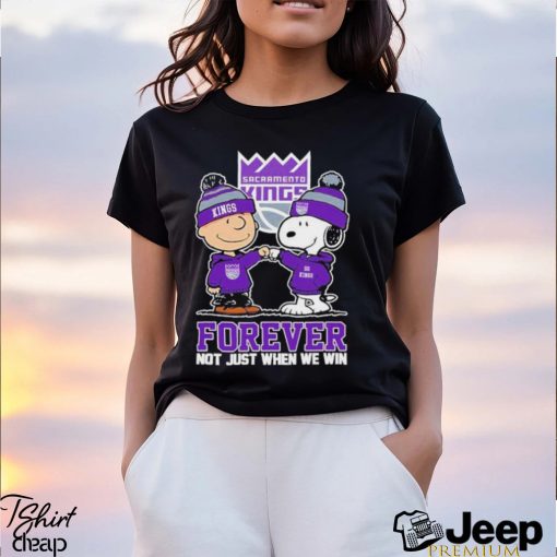 Charlie Brown And Snoopy Sacramento Kings Forever Not Just When We Win Shirt