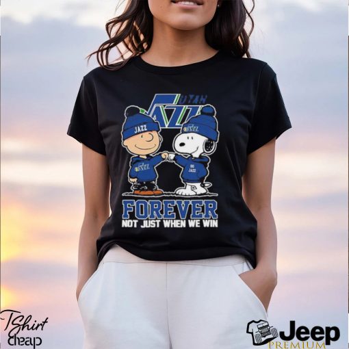 Charlie Brown And Snoopy Utah Jazz Forever Not Just When We Win Shirt