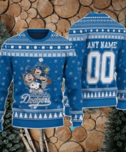 Charlie Brown Peanuts Customizable LA Dodgers Ugly Sweater