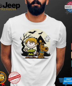 Charlie Brown and Scooby Doo shaggy Halloween spooky shirt