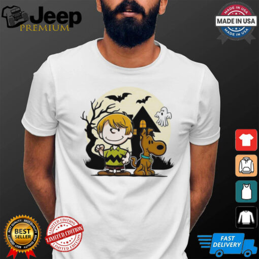 Charlie Brown and Scooby Doo shaggy Halloween spooky shirt