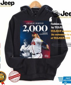 Charlie Morton Atlanta Braves 2000 Career Strikeouts Shirt