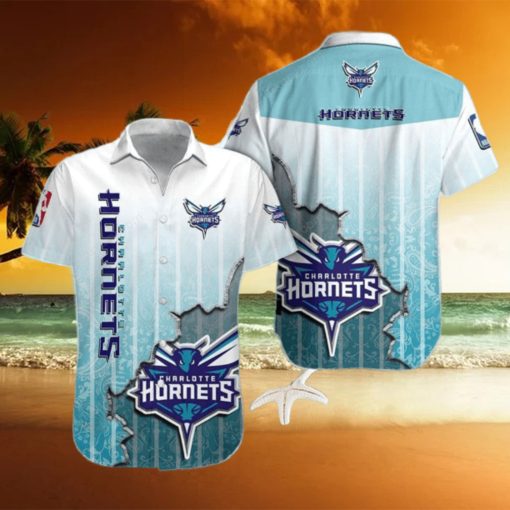 Charlotte Hornets Turquoise Hawaiian Shirt Style Gift