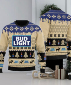 Chevron Pattern Bud Light Christmas Ugly Sweater