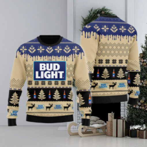 Chevron Pattern Bud Light Christmas Ugly Sweater