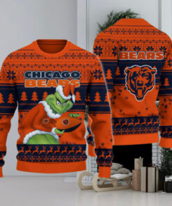 Chicago Bears Grinch Ugly Christmas Sweater