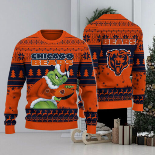 Chicago Bears Grinch Ugly Christmas Sweater