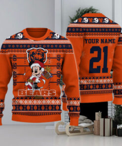 Chicago Bears Mickey Mouse Santa Ugly Christmas Sweater