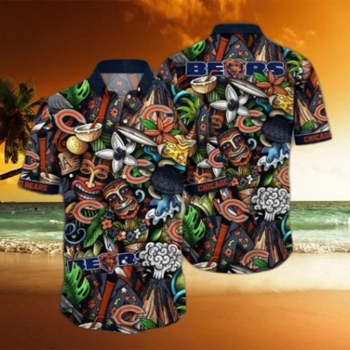 Chicago Bears NFL Flower Hawaii Shirt And Tshirt For Fans, Custom Summer Football Shirts NA49896